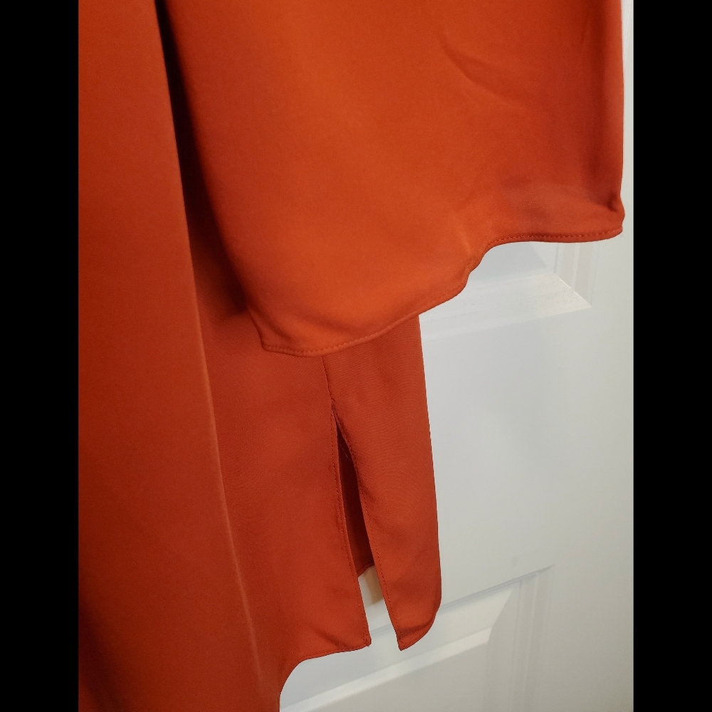 Theory Off The Shoulder Top Color: Rust Orange Si… - image 7